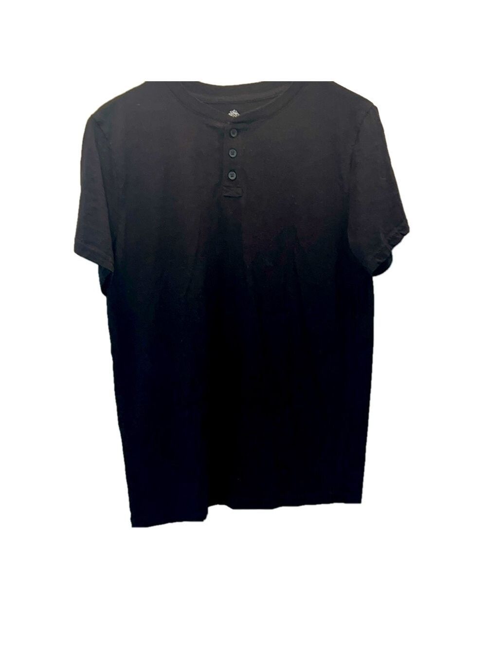 Thereabouts Top, Size Y-XXL-Husky, PTP 21”, Length 27”, Black, Button Neck Front